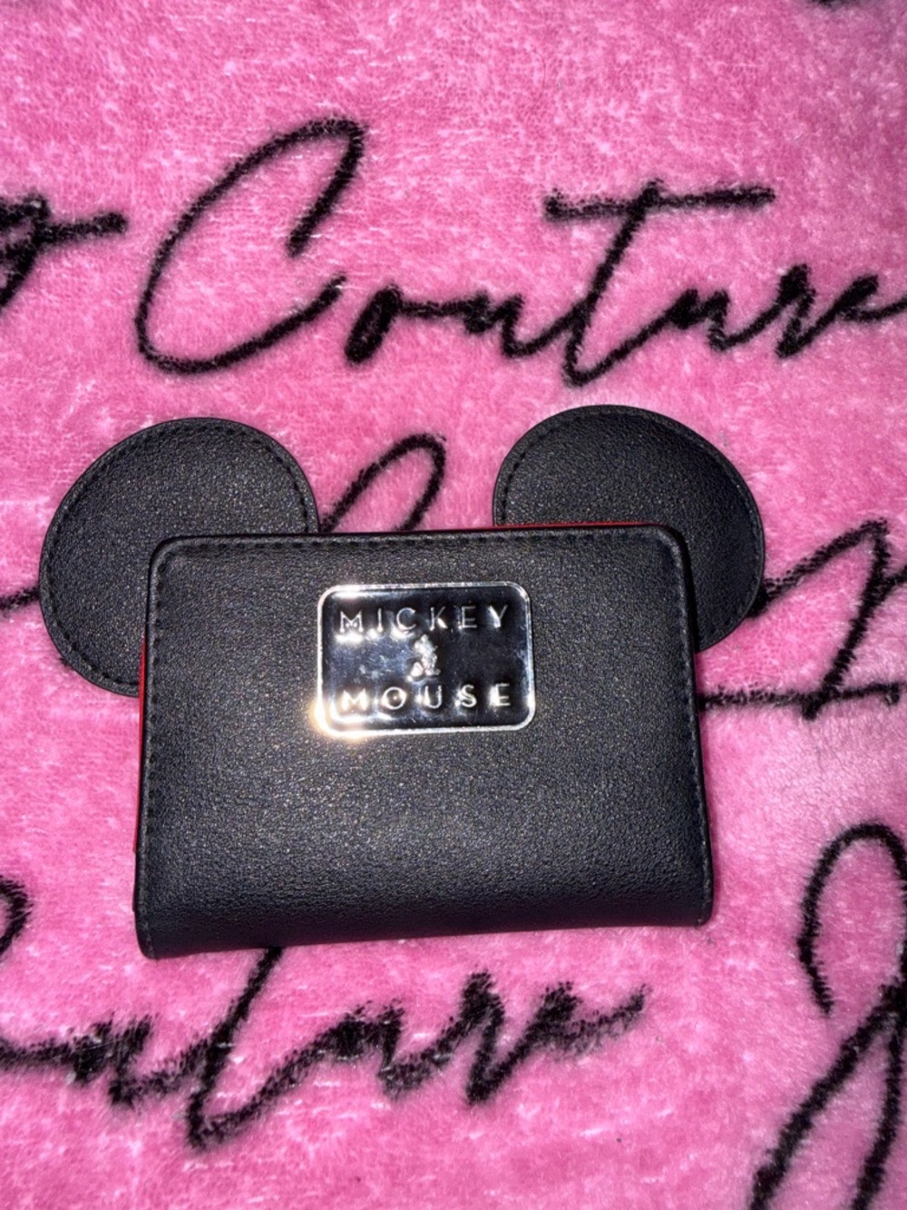 Disney Mickey Mouse Black Wallet with Ear Details